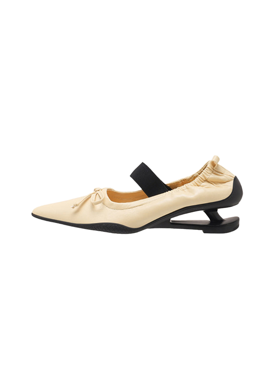 Pleated Pointed-Toe Sculpted-Heel Mules - View 12