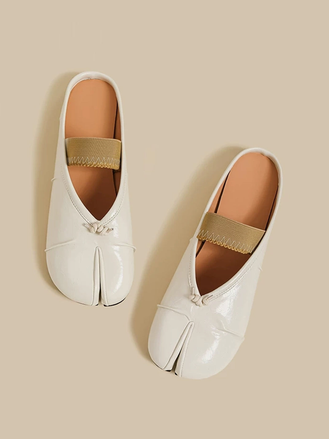 Minimal Split-Toe Open-Back Flats - View 5