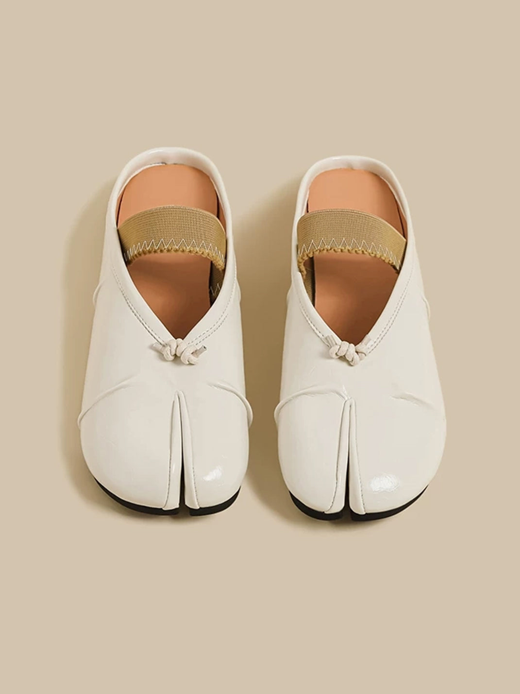 Minimal Split-Toe Open-Back Flats - View 6