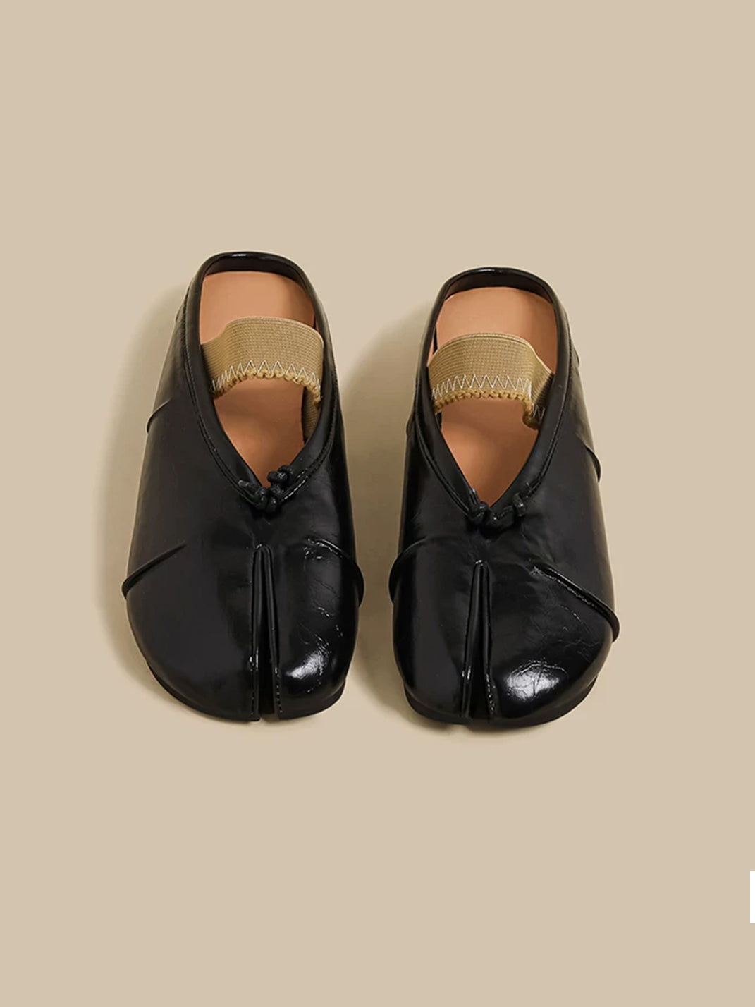 Minimal Split-Toe Open-Back Flats - View 11