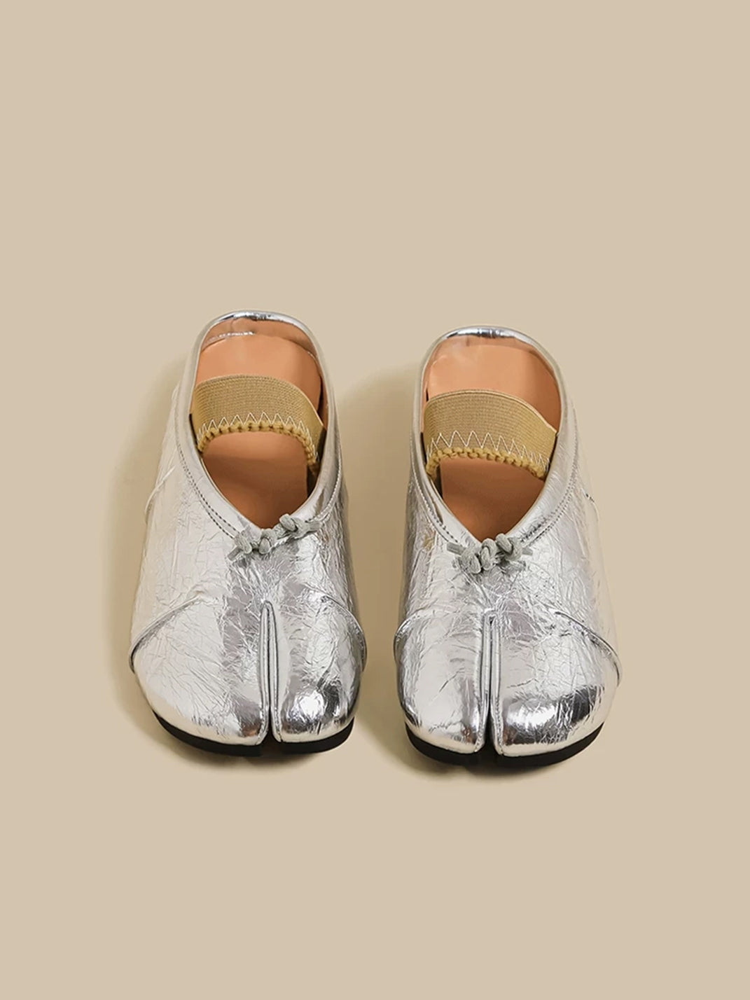 Minimal Split-Toe Open-Back Flats - View 13