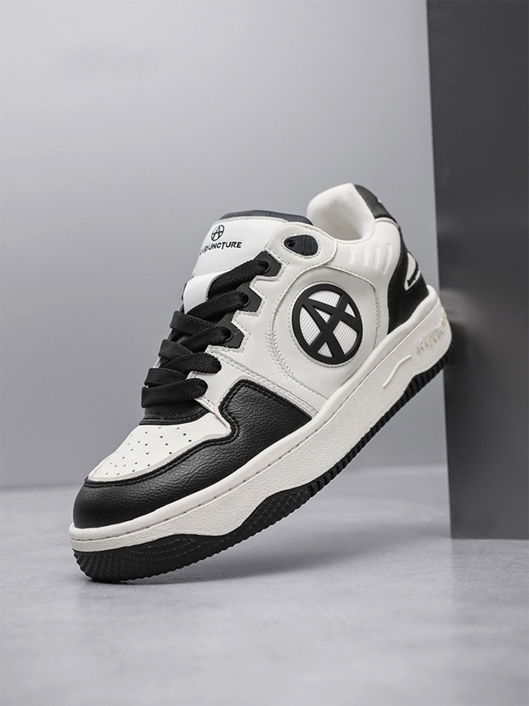 Circle-Logo Colorblock Skate Sneakers - View 5