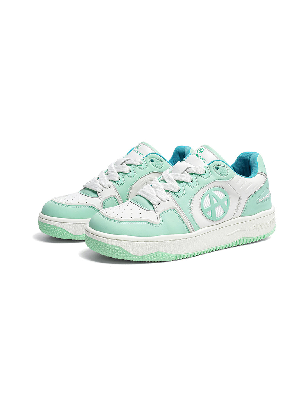Circle-Logo Colorblock Skate Sneakers - View 36