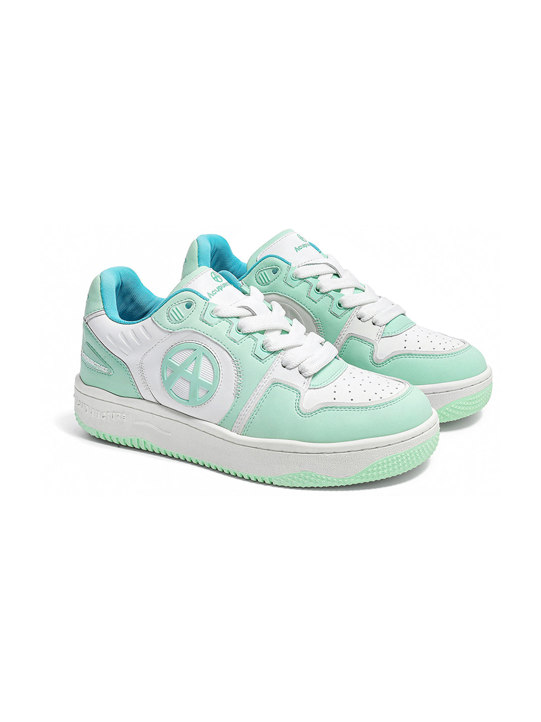 Circle-Logo Colorblock Skate Sneakers - View 44