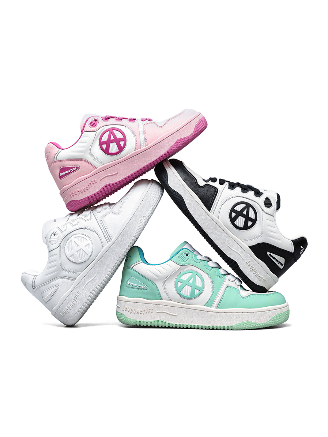 Circle-Logo Colorblock Skate Sneakers - View 45
