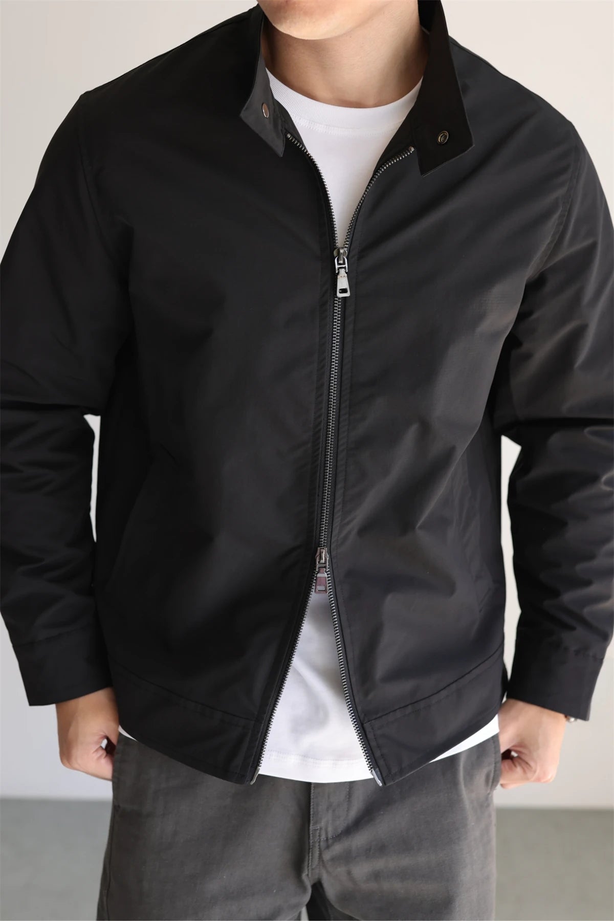 Lightweight Microcheck Harrington Jacket product view 4