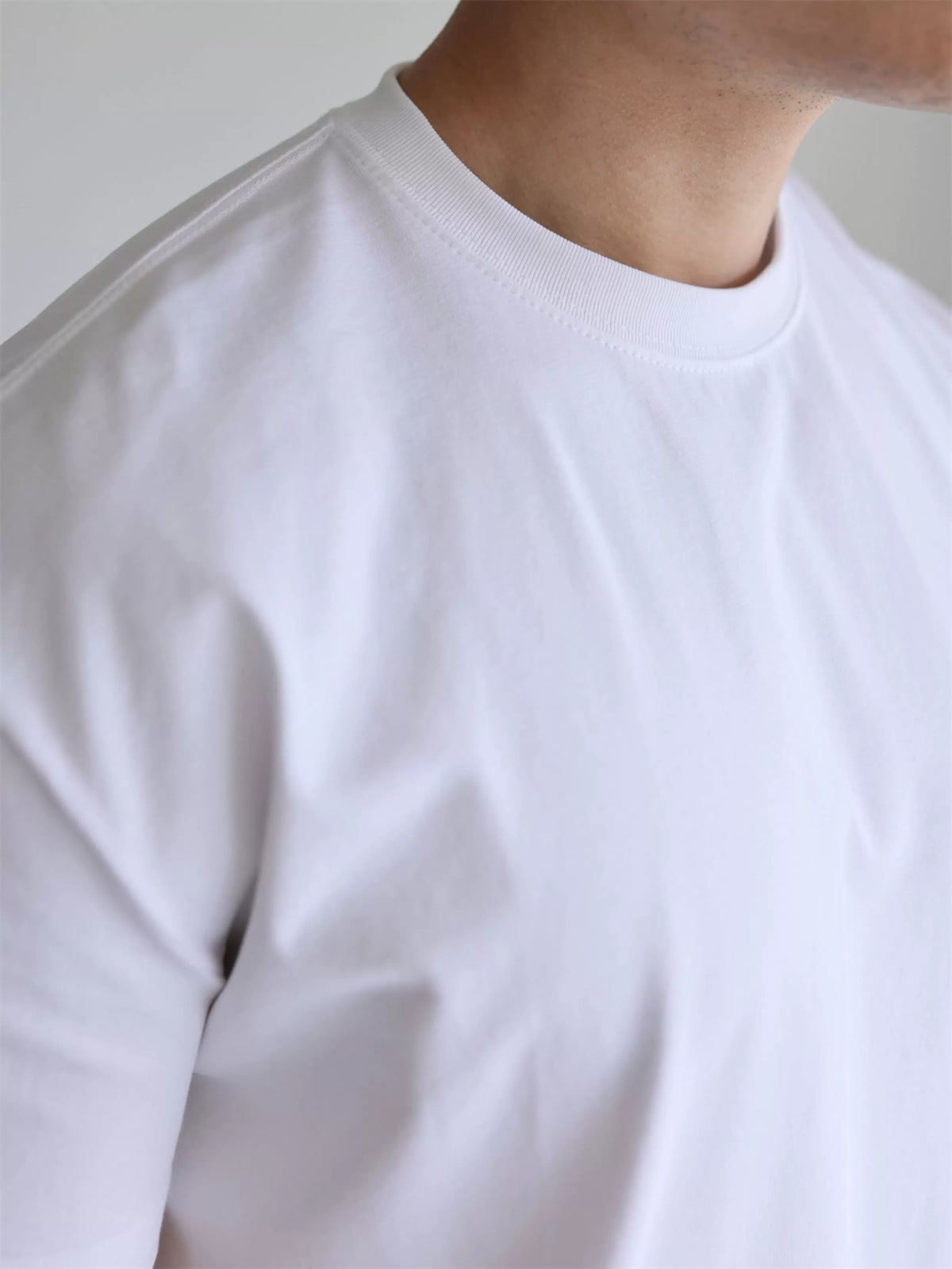 Structured Cotton-Blend Crewneck Tee product view 4