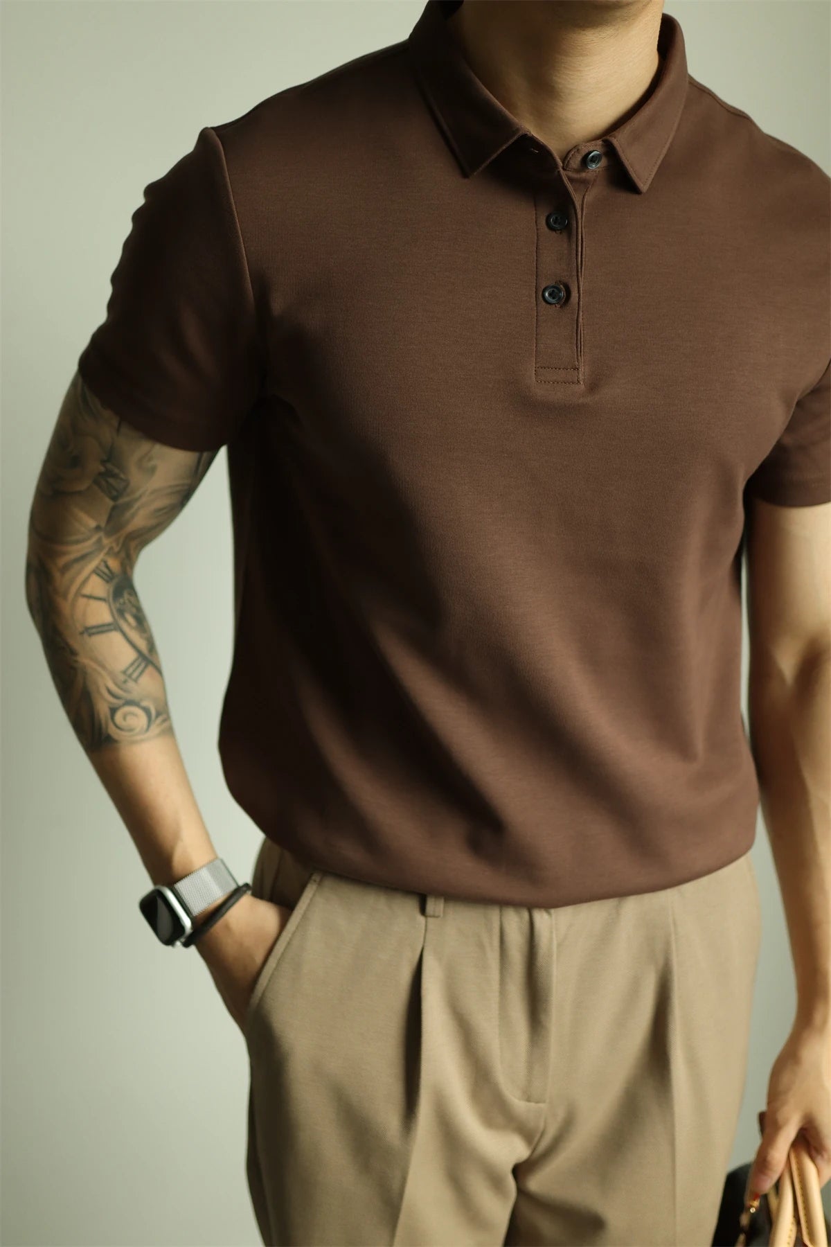 Cotton-Blend Air-Layer Polo Shirt product view 3