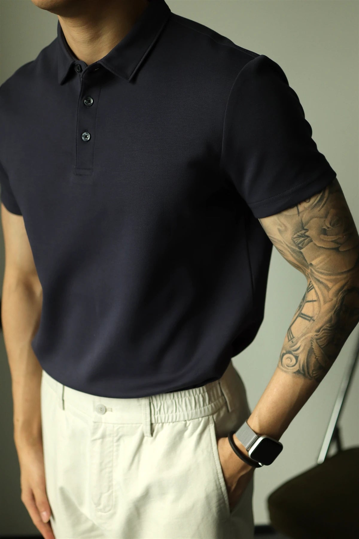 Cotton-Blend Air-Layer Polo Shirt product view 4