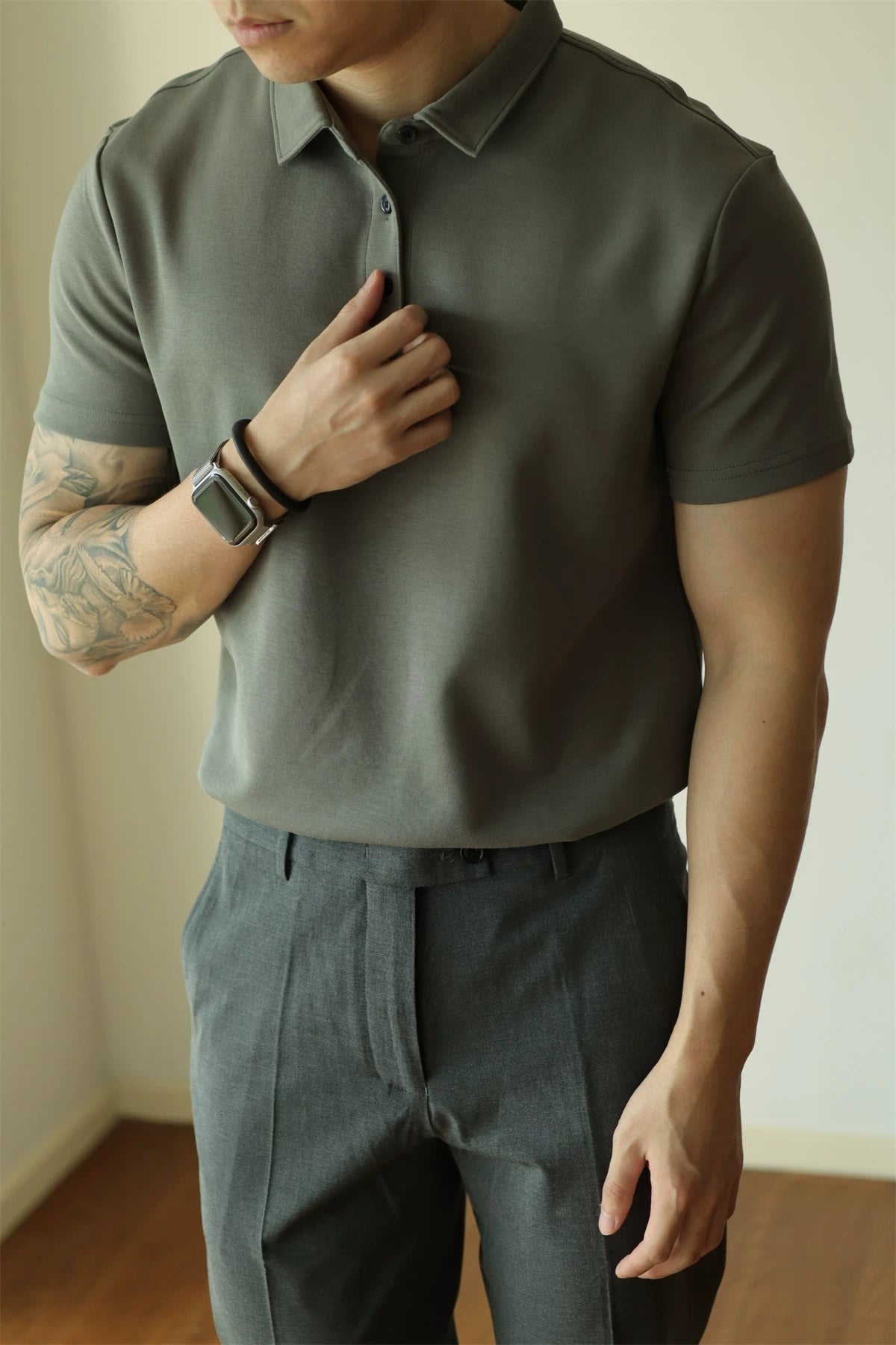 Cotton-Blend Air-Layer Polo Shirt product view 8