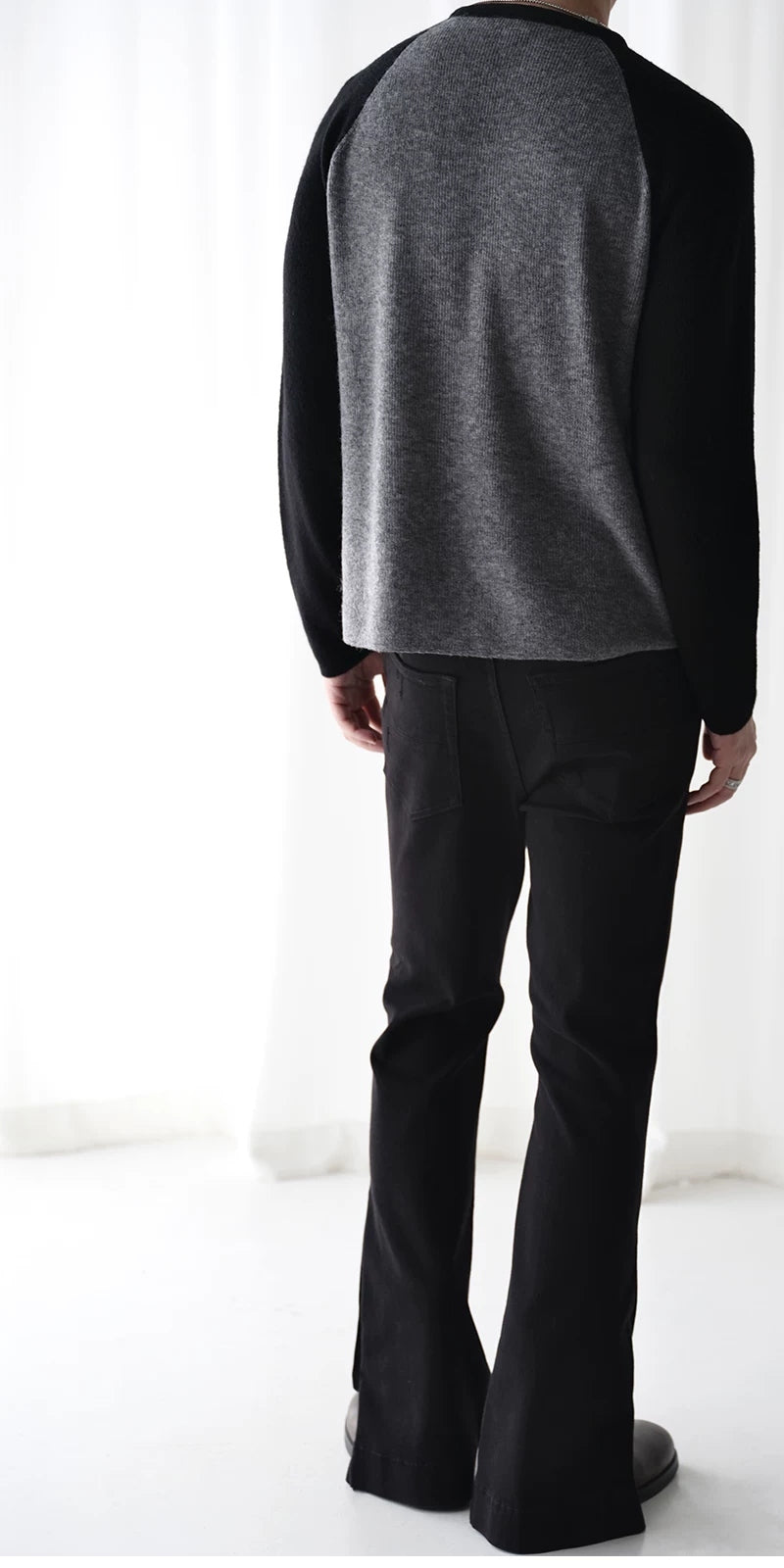 Contrast Raglan Wool-Blend Sweater product view 3