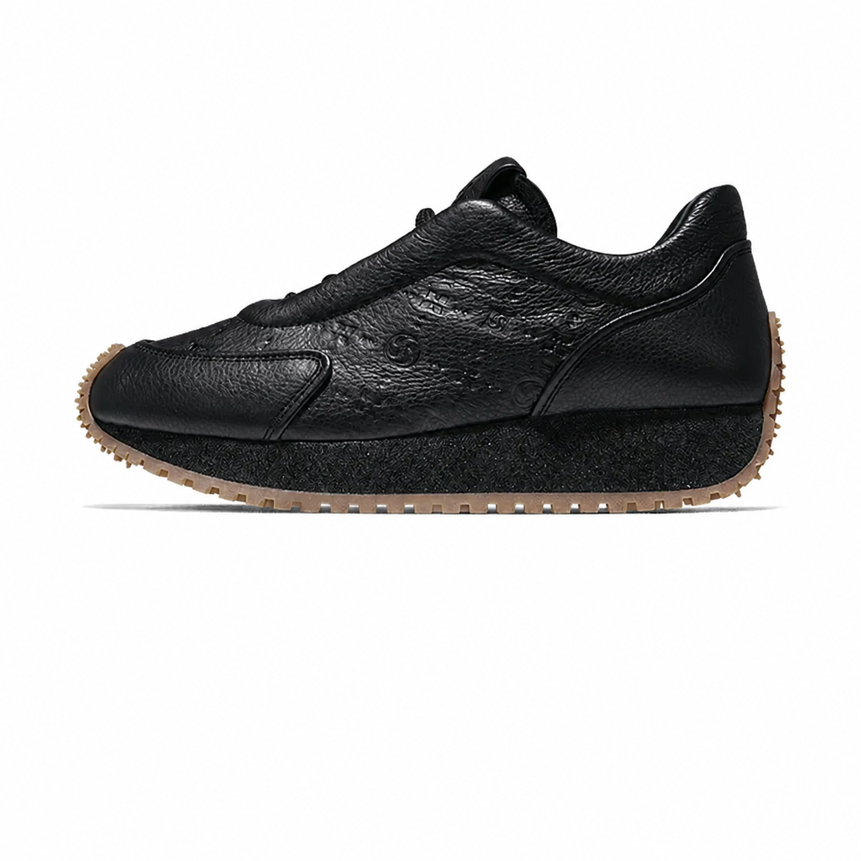 Sculpted Spike-Sole Leather Sneakers product view 2