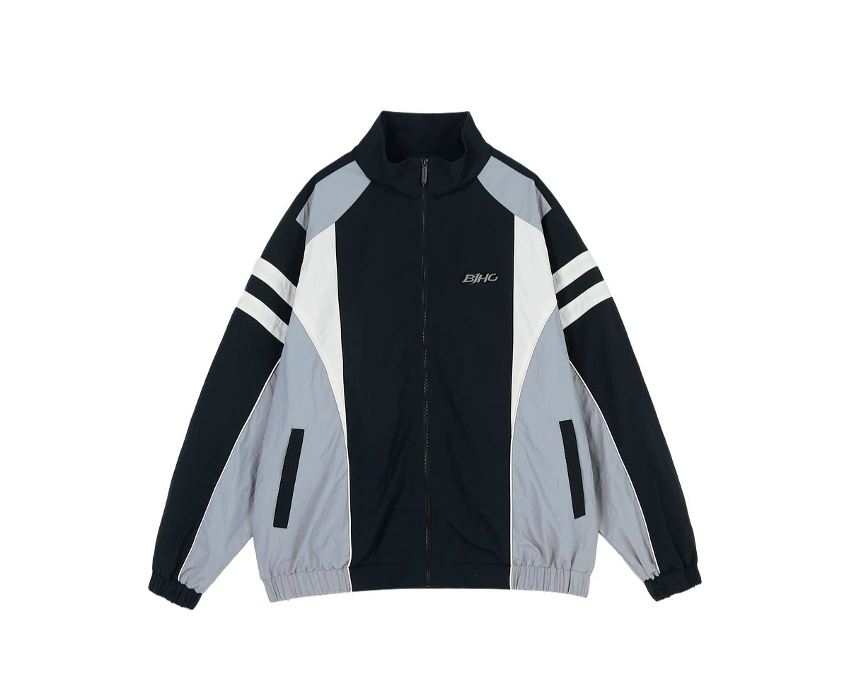 Contrast-Panel Stand-Collar Track Jacket product view 1