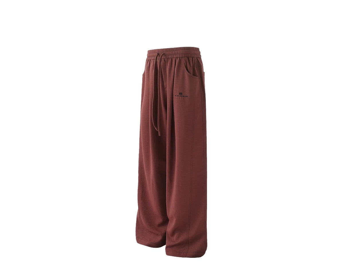 Minimal Embroidered Wide-Leg Trousers product view 3