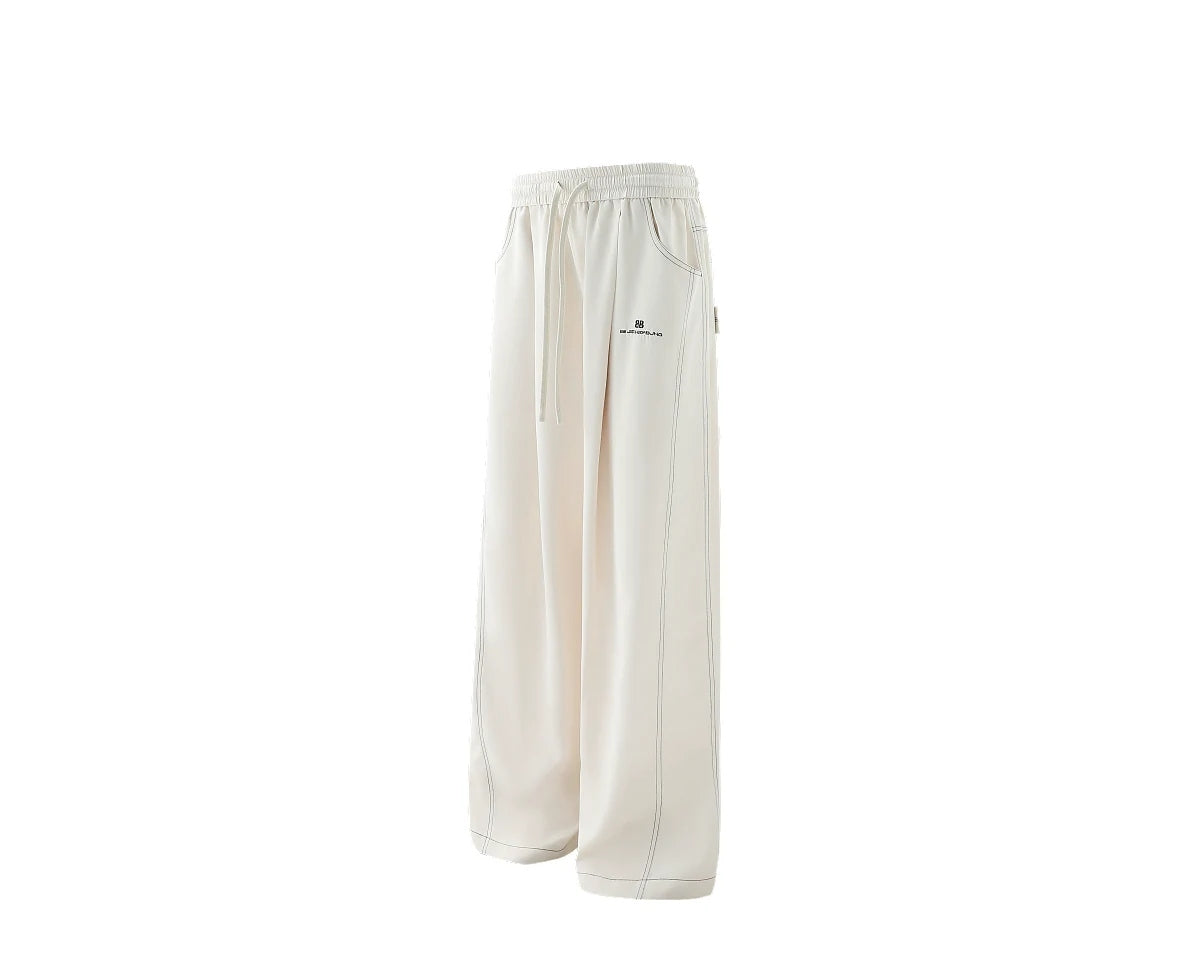 Minimal Embroidered Wide-Leg Trousers product view 1