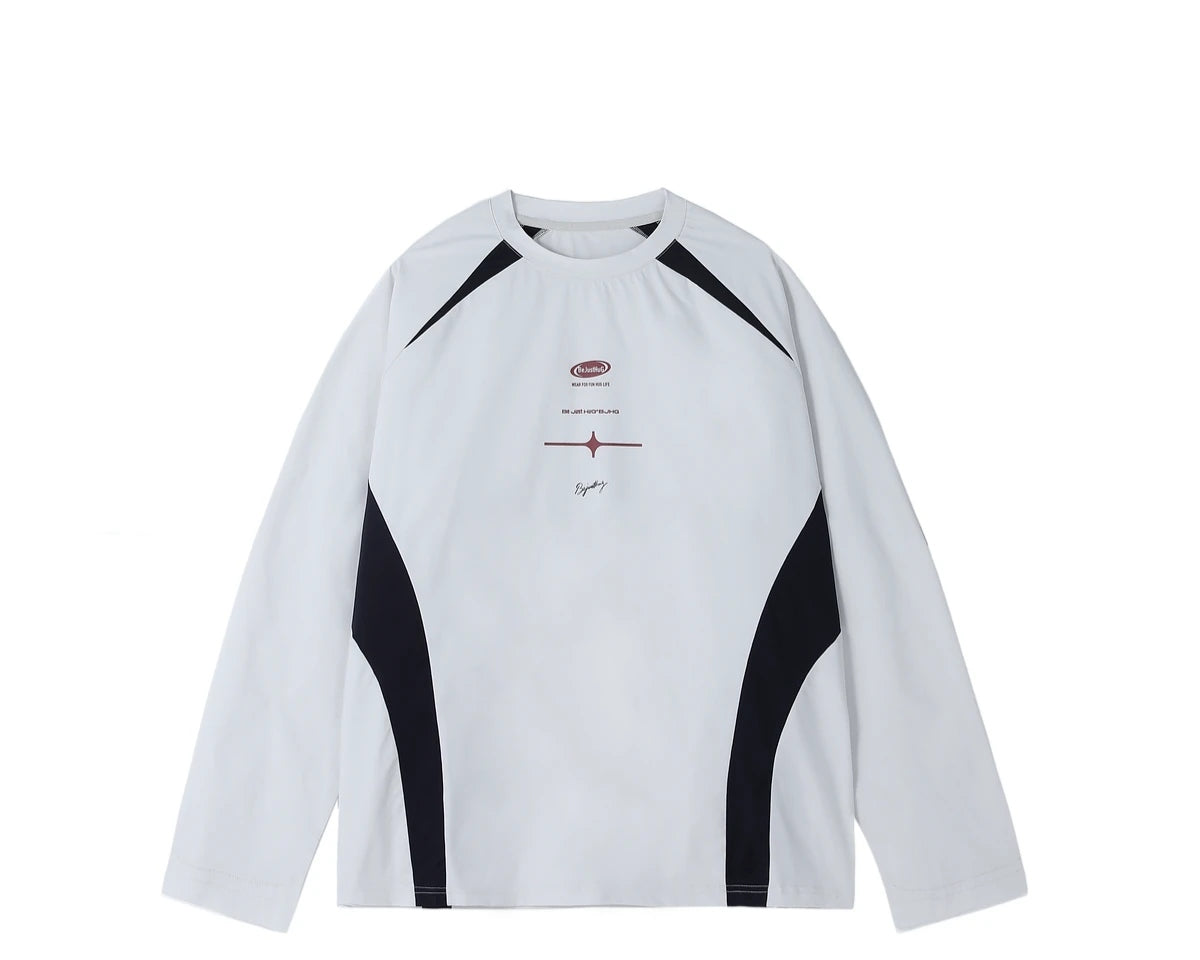 Curved-Panel Raglan Long-Sleeve Top product view 3