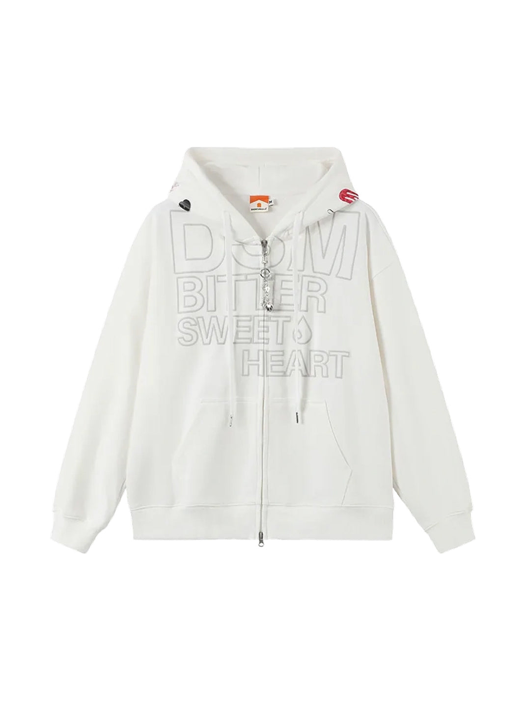 Clip-Print Charm Zip Hoodie — product view 1