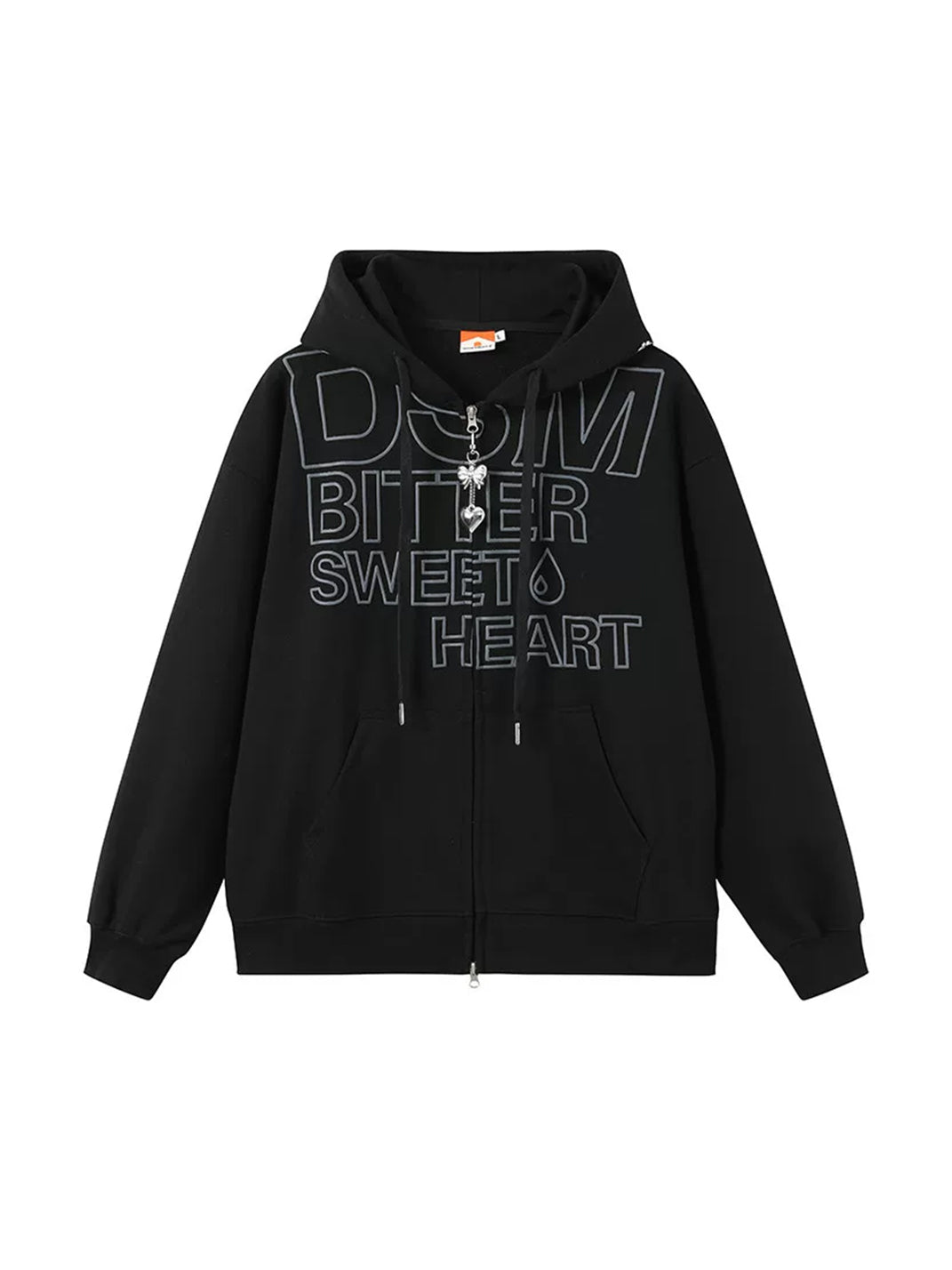 Clip-Print Charm Zip Hoodie — product view 5