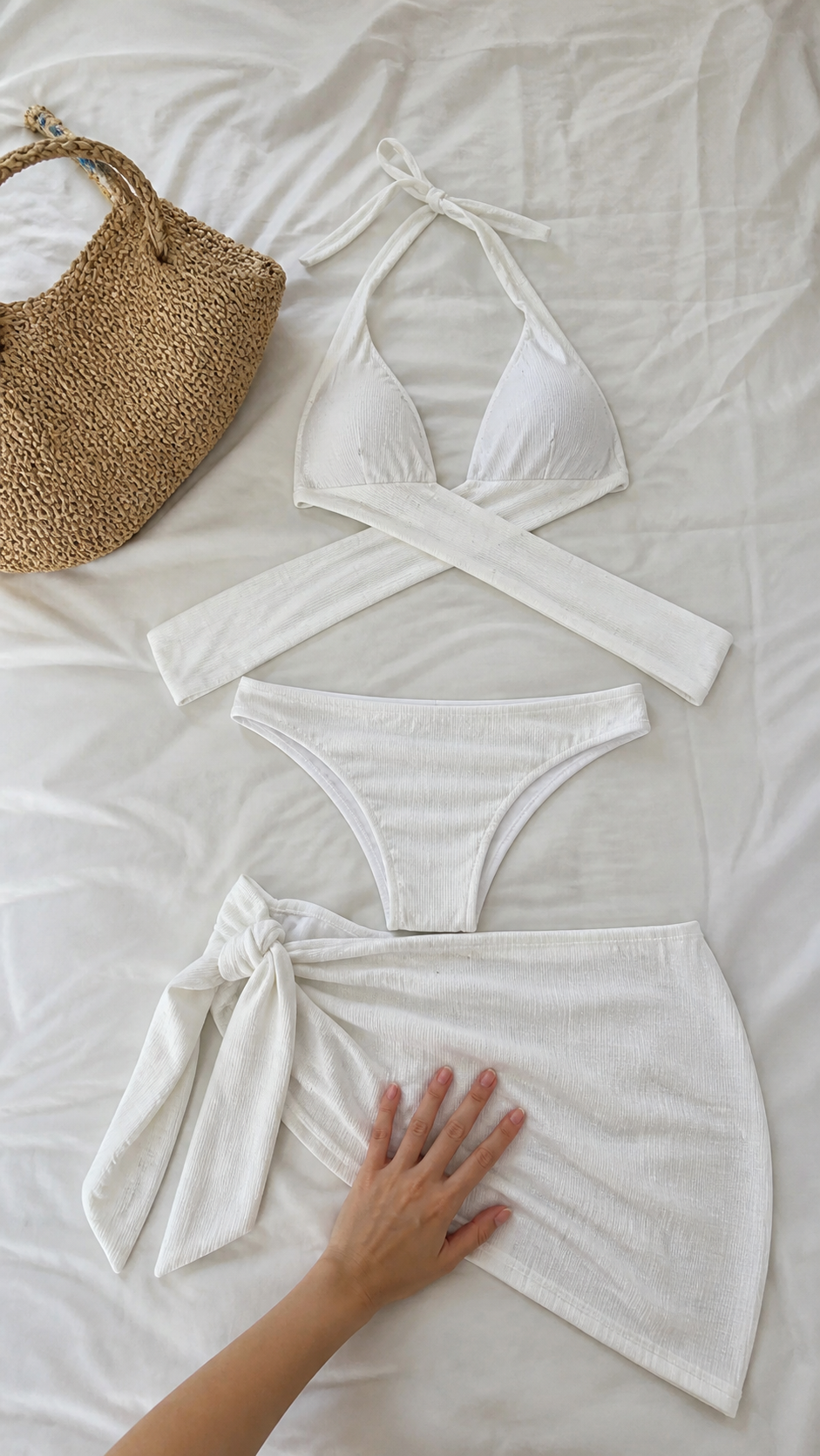 Cloudline Luxe Halter Sarong Bikini Set natural UGC showcase 1