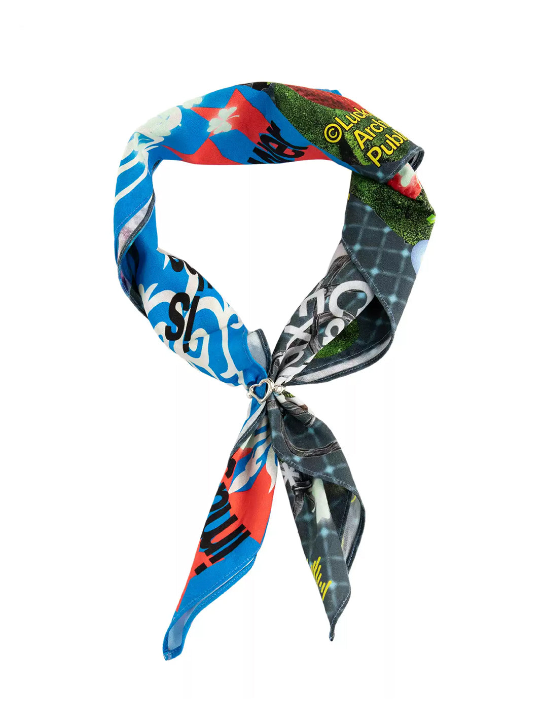 Color Collage Cotton Square Bandana — product view 1