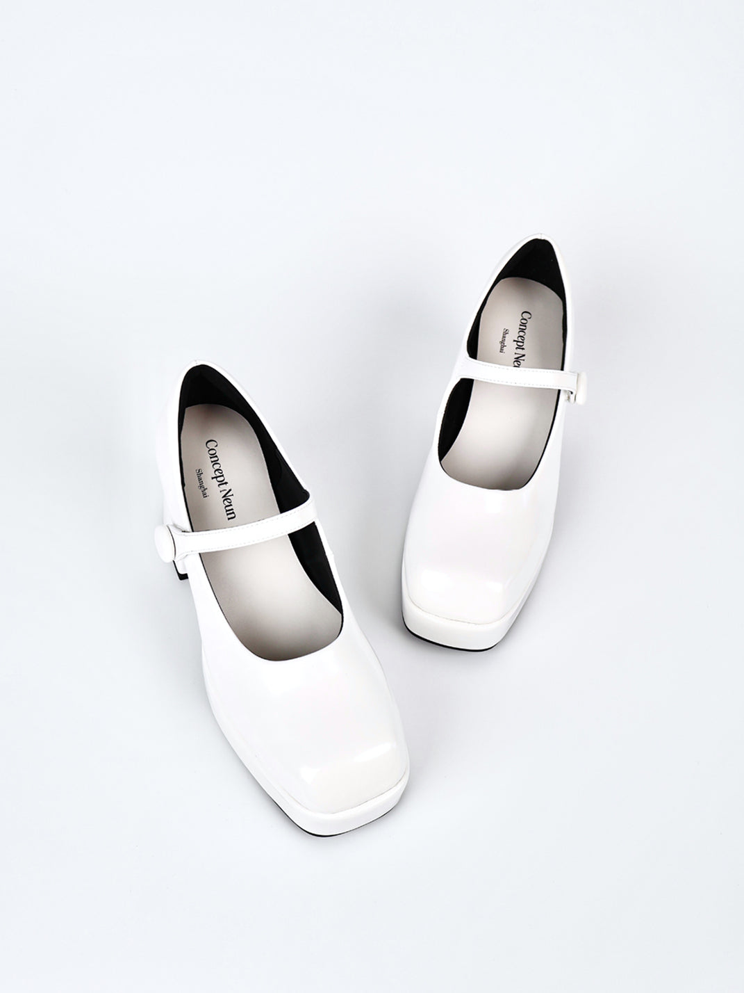 Patent Platform Block-Heel Mary Jane Pumps - View 13