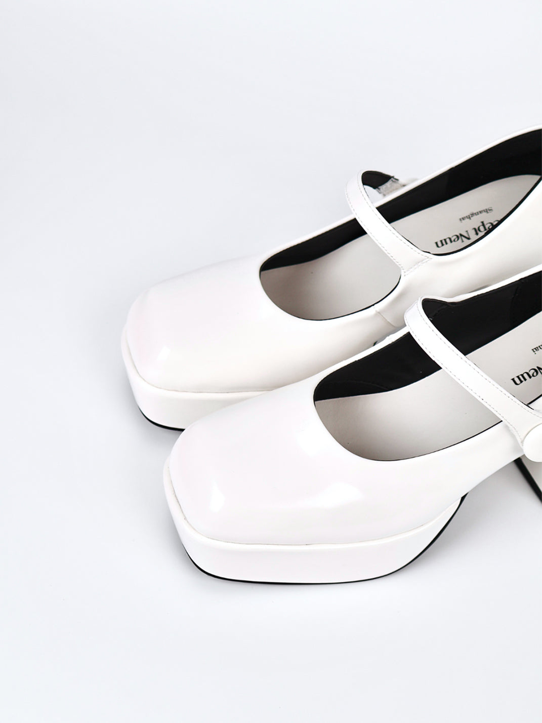 Patent Platform Block-Heel Mary Jane Pumps - View 15