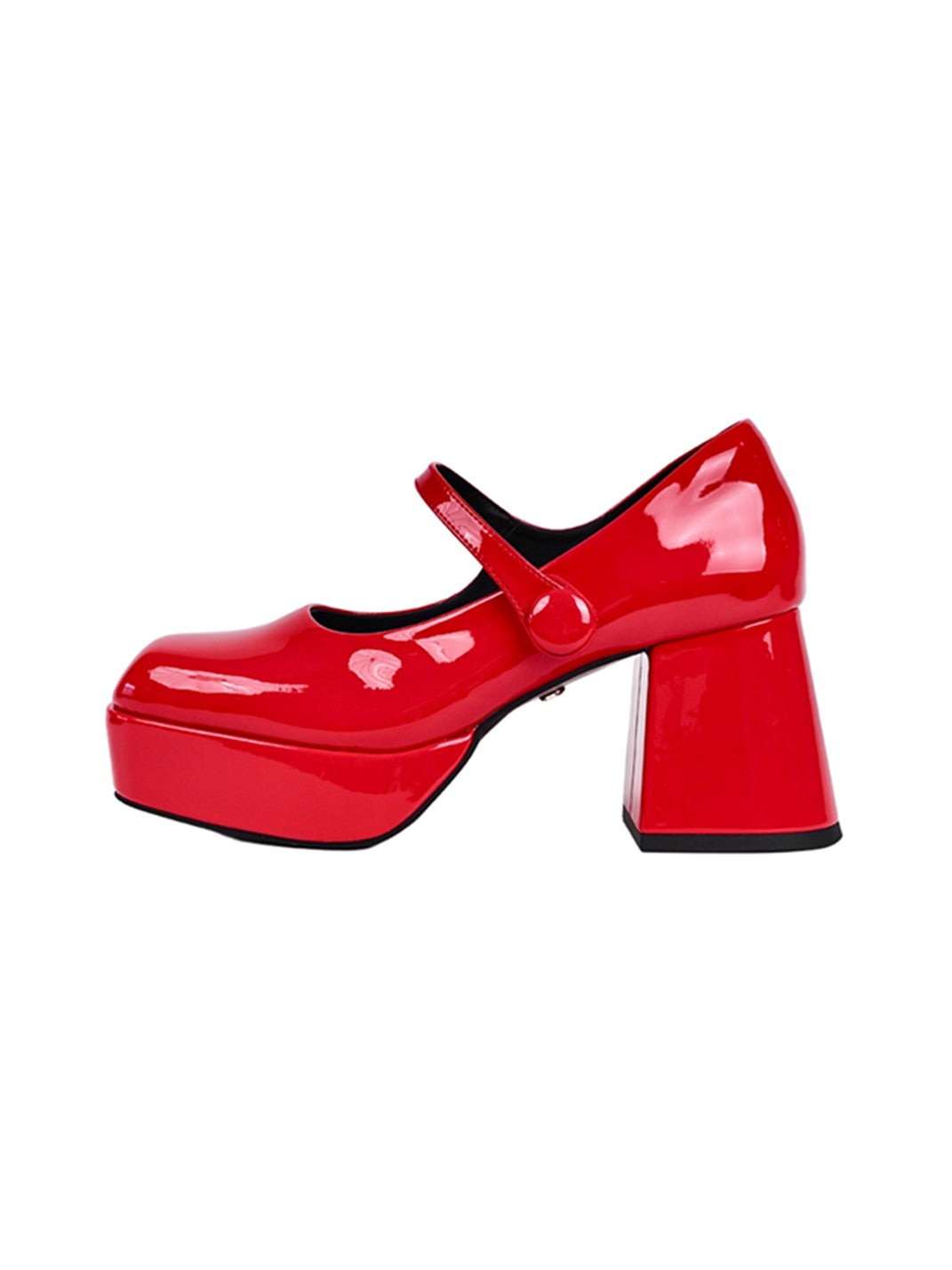 Patent Platform Block-Heel Mary Jane Pumps - View 18