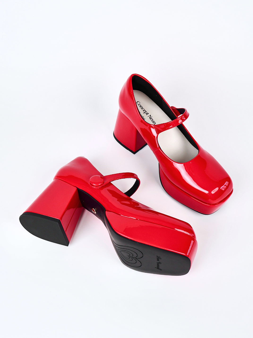 Patent Platform Block-Heel Mary Jane Pumps - View 19