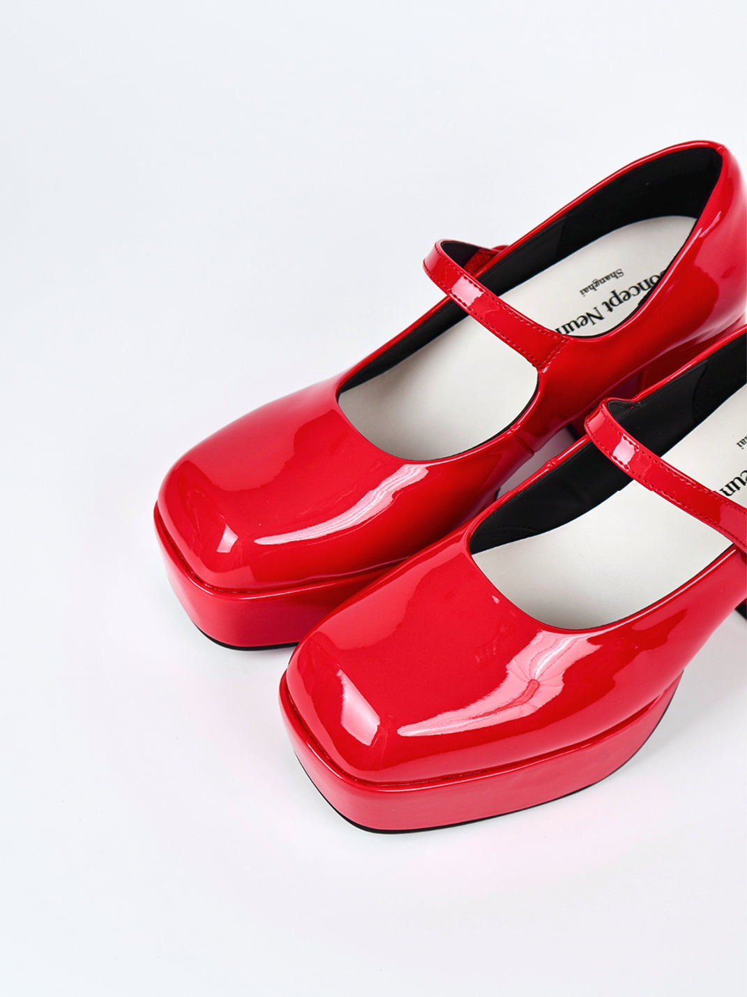 Patent Platform Block-Heel Mary Jane Pumps - View 21