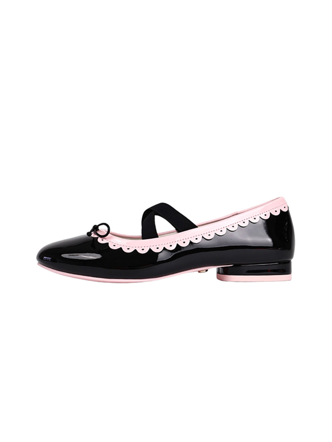 Contrast-Trim Ballet Mary Jane Flats