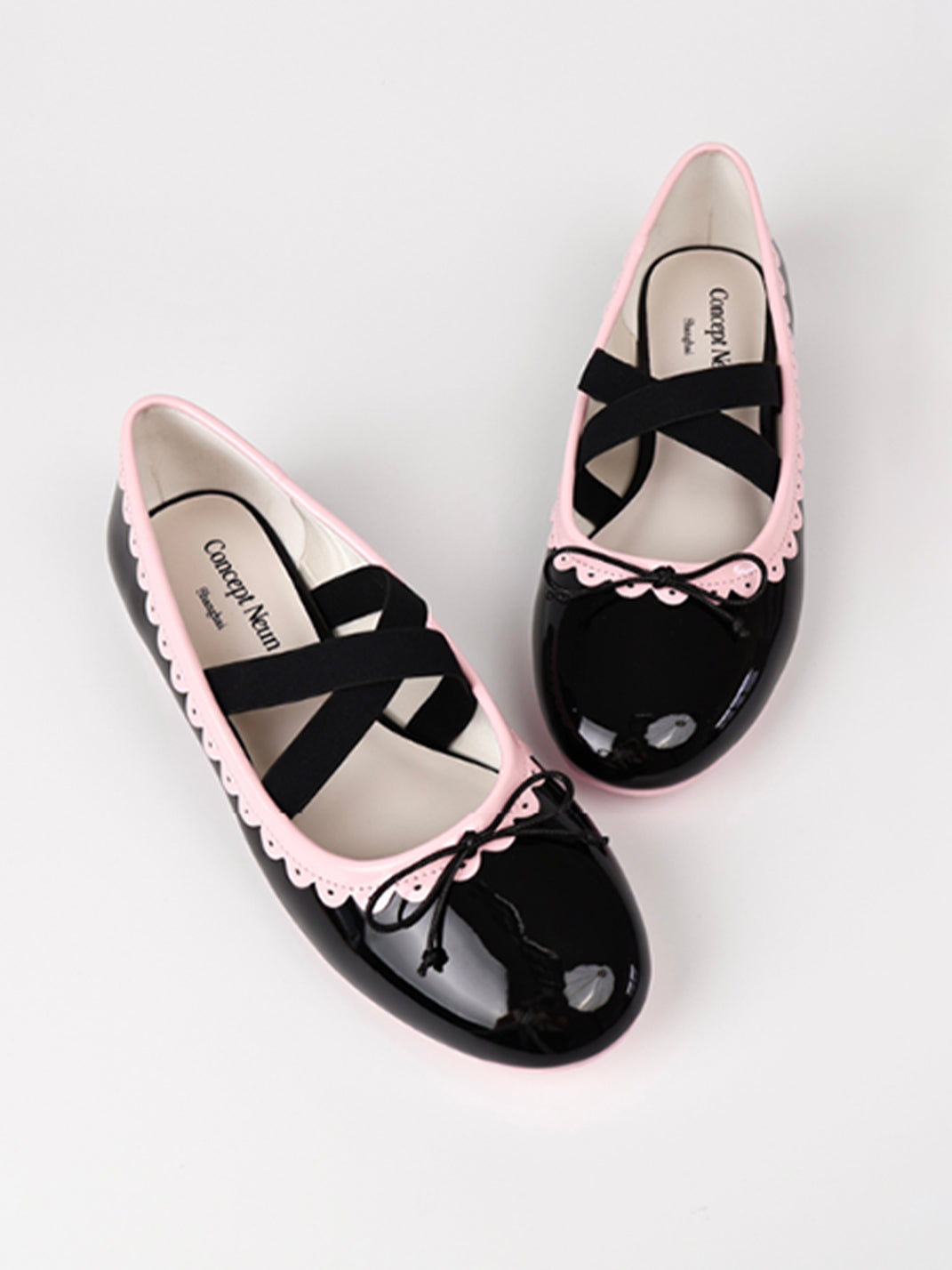 Contrast-Trim Ballet Mary Jane Flats - View 6