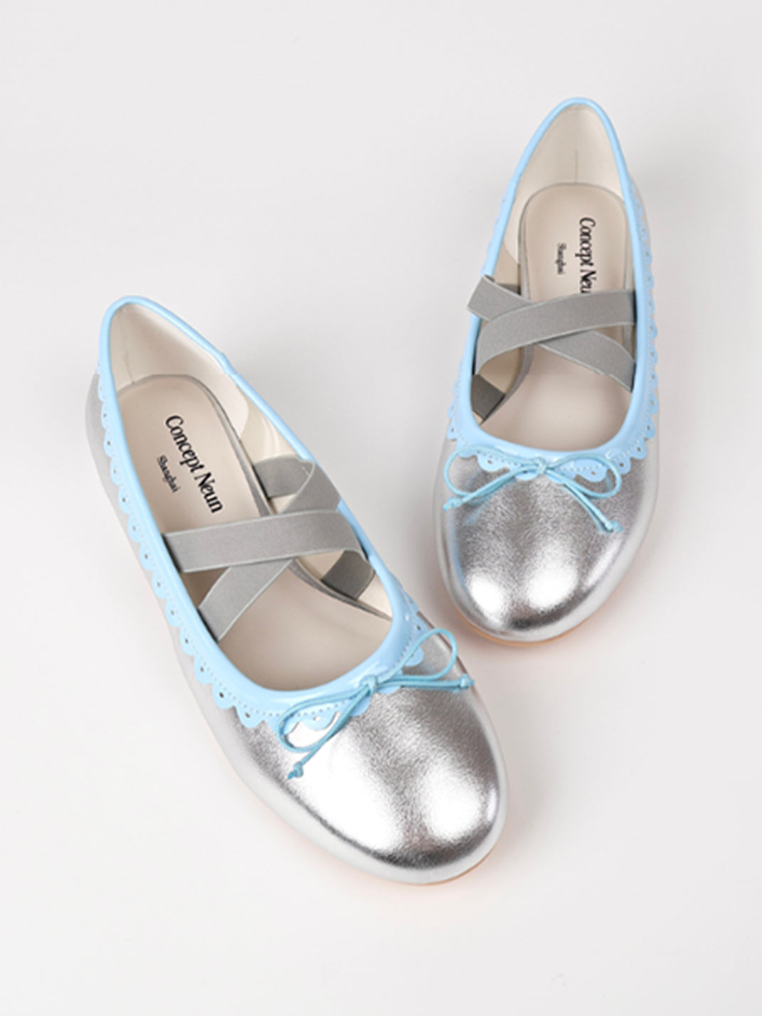 Contrast-Trim Ballet Mary Jane Flats - View 12