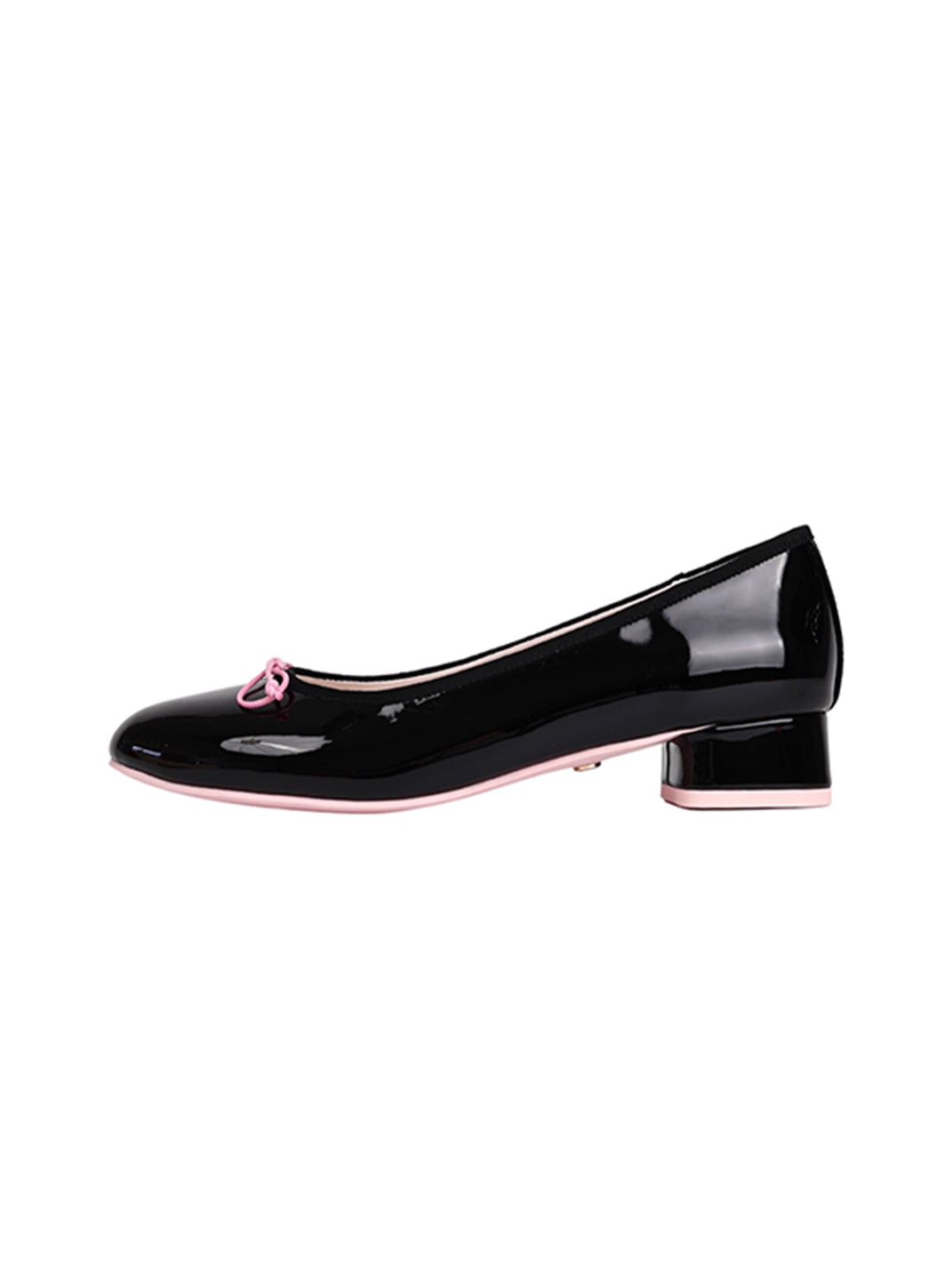 Glossy Low-Heel Ballet Pumps - View 7