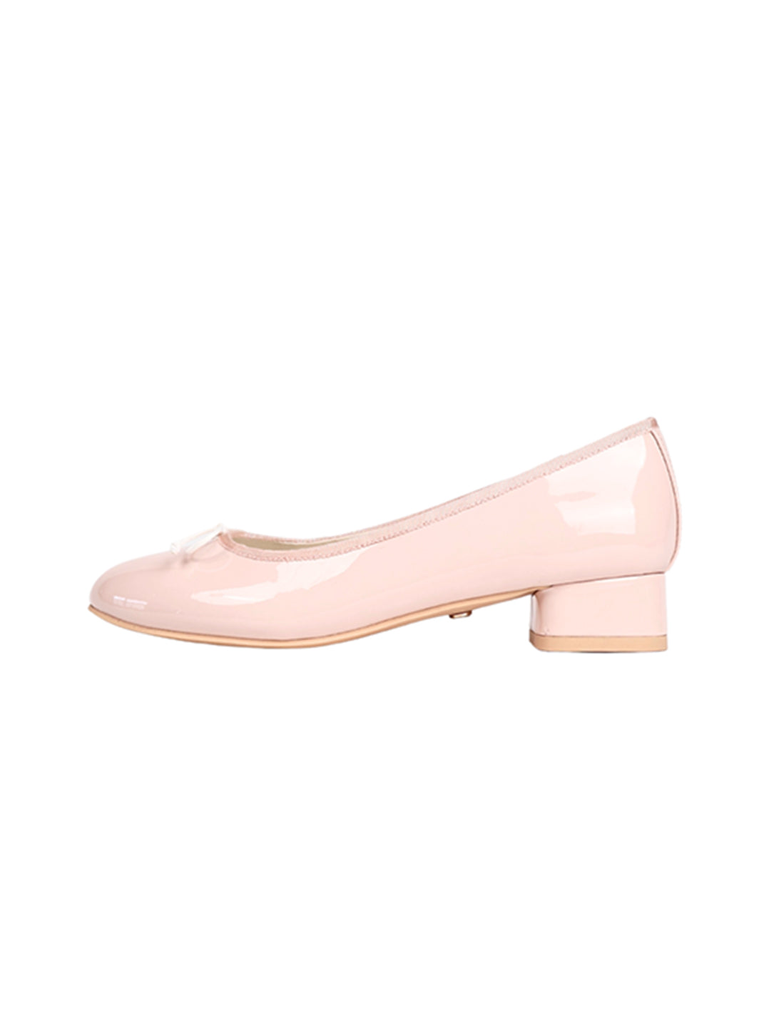 Glossy Low-Heel Ballet Pumps - View 12