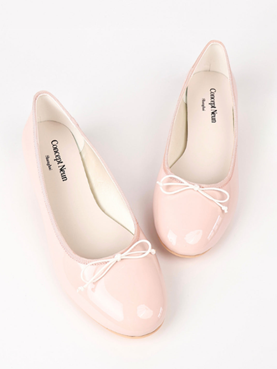 Glossy Low-Heel Ballet Pumps - View 16