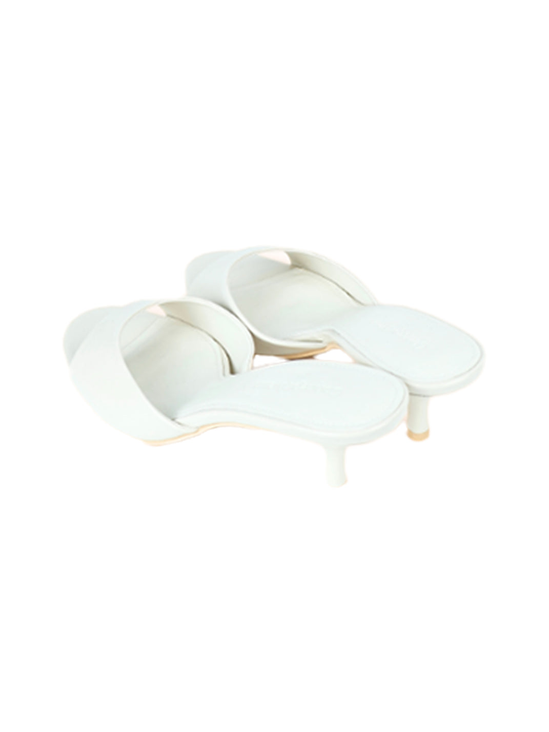 Patent Open-Toe Kitten-Heel Mules - View 10