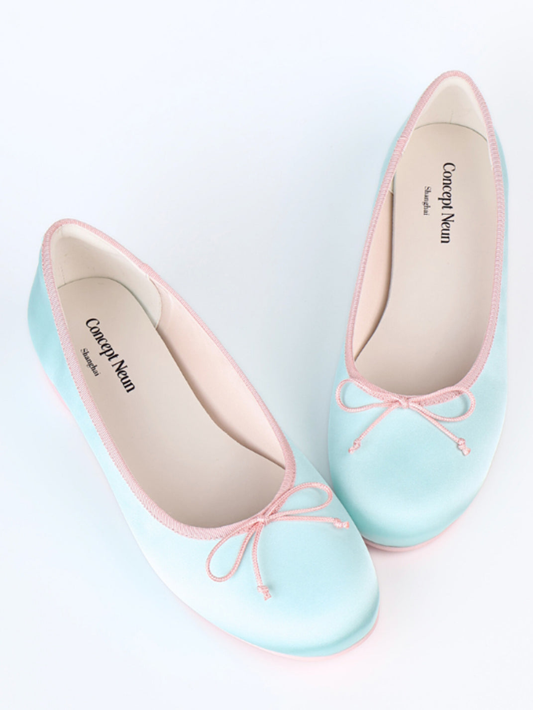 Satin Bow Low Block-Heel Ballet Pumps - View 6