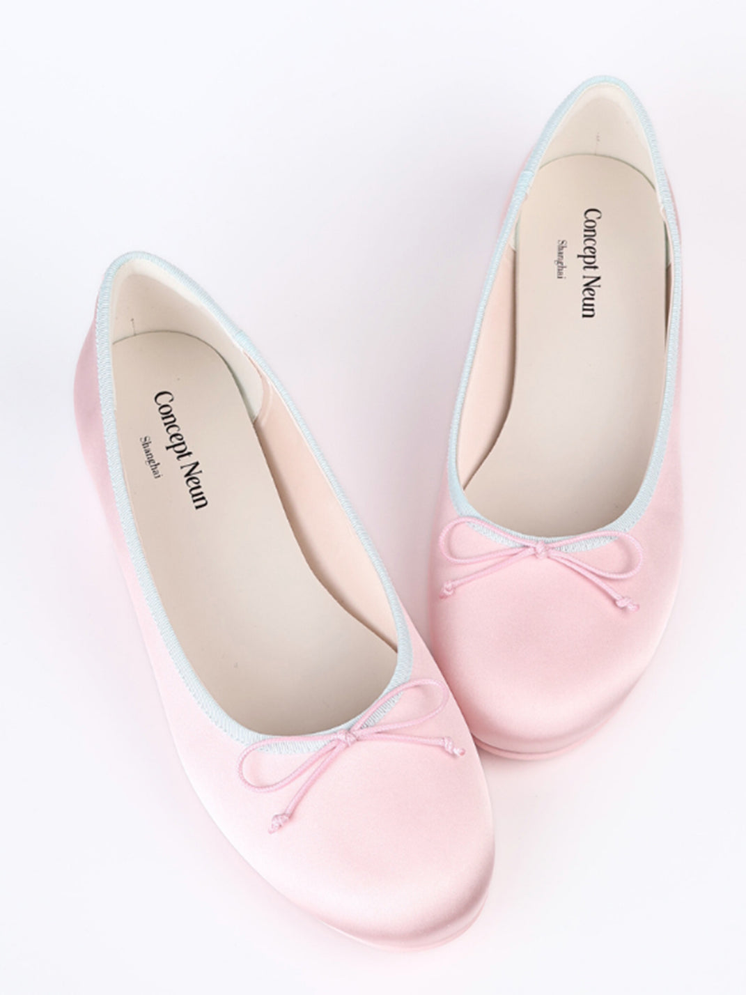 Satin Bow Low Block-Heel Ballet Pumps - View 12