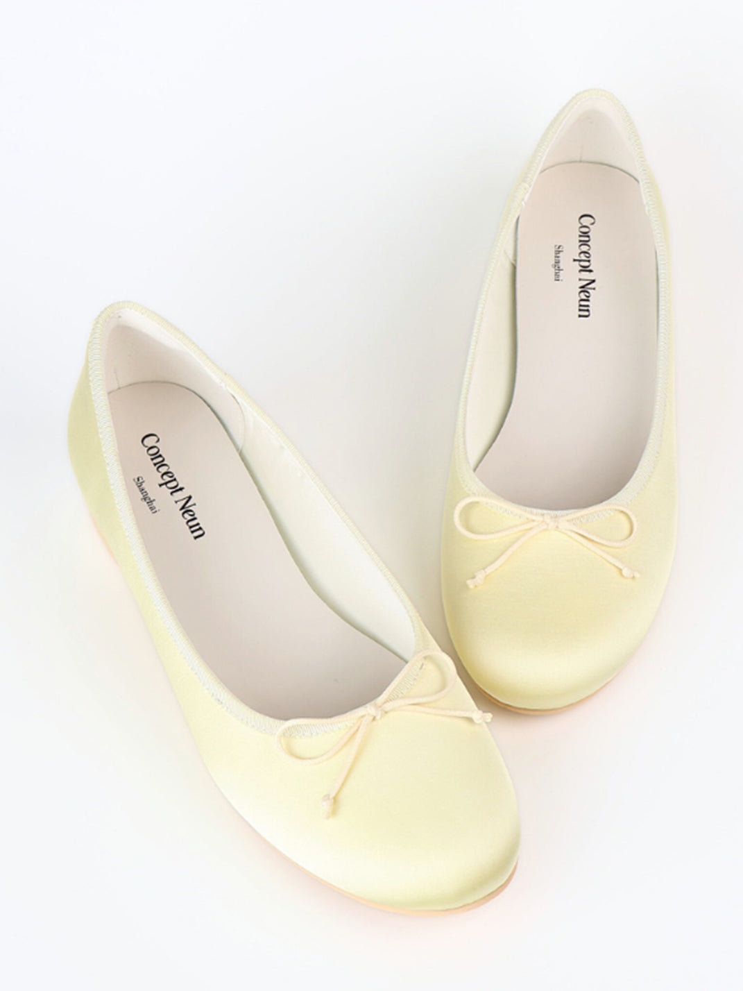 Satin Bow Low Block-Heel Ballet Pumps - View 18