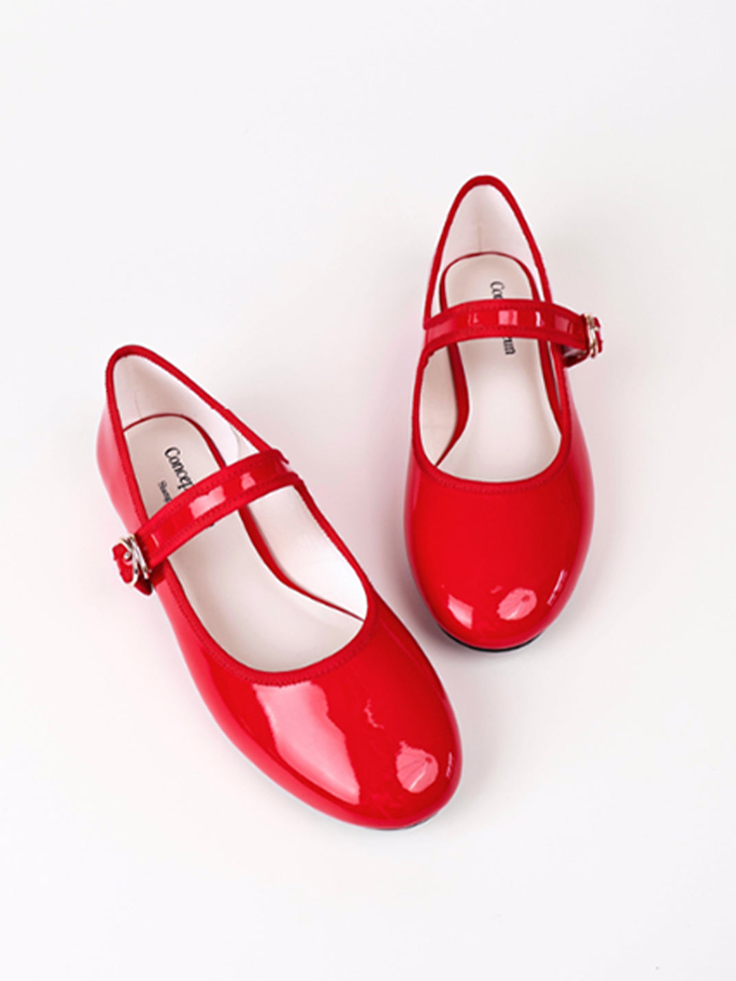 Minimal Round-Toe Strap Ballet Flats - View 12