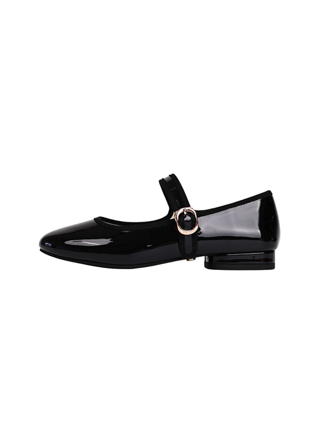 Minimal Round-Toe Strap Ballet Flats - View 14