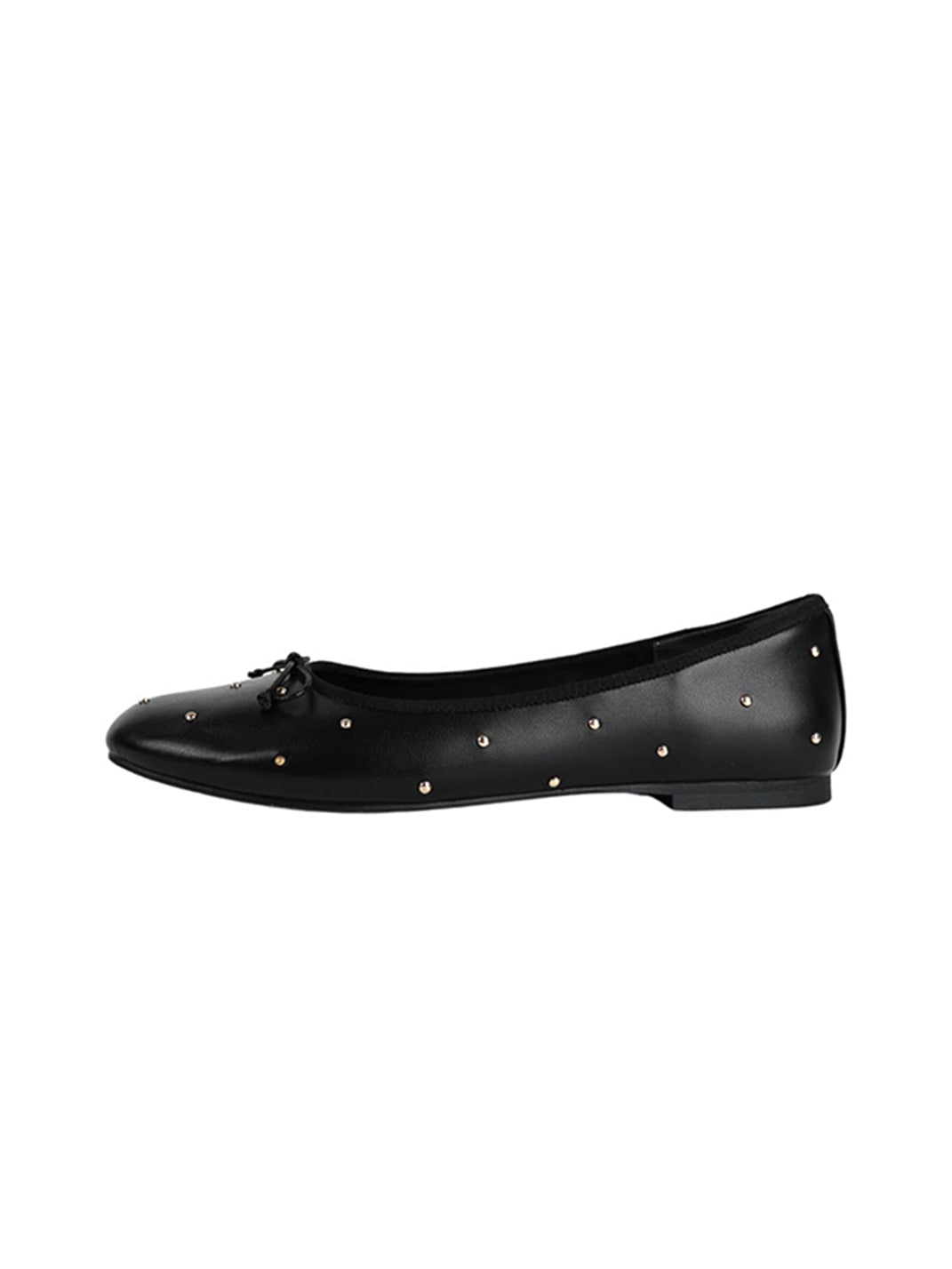 Studded Soft-Bow Ballet Flats