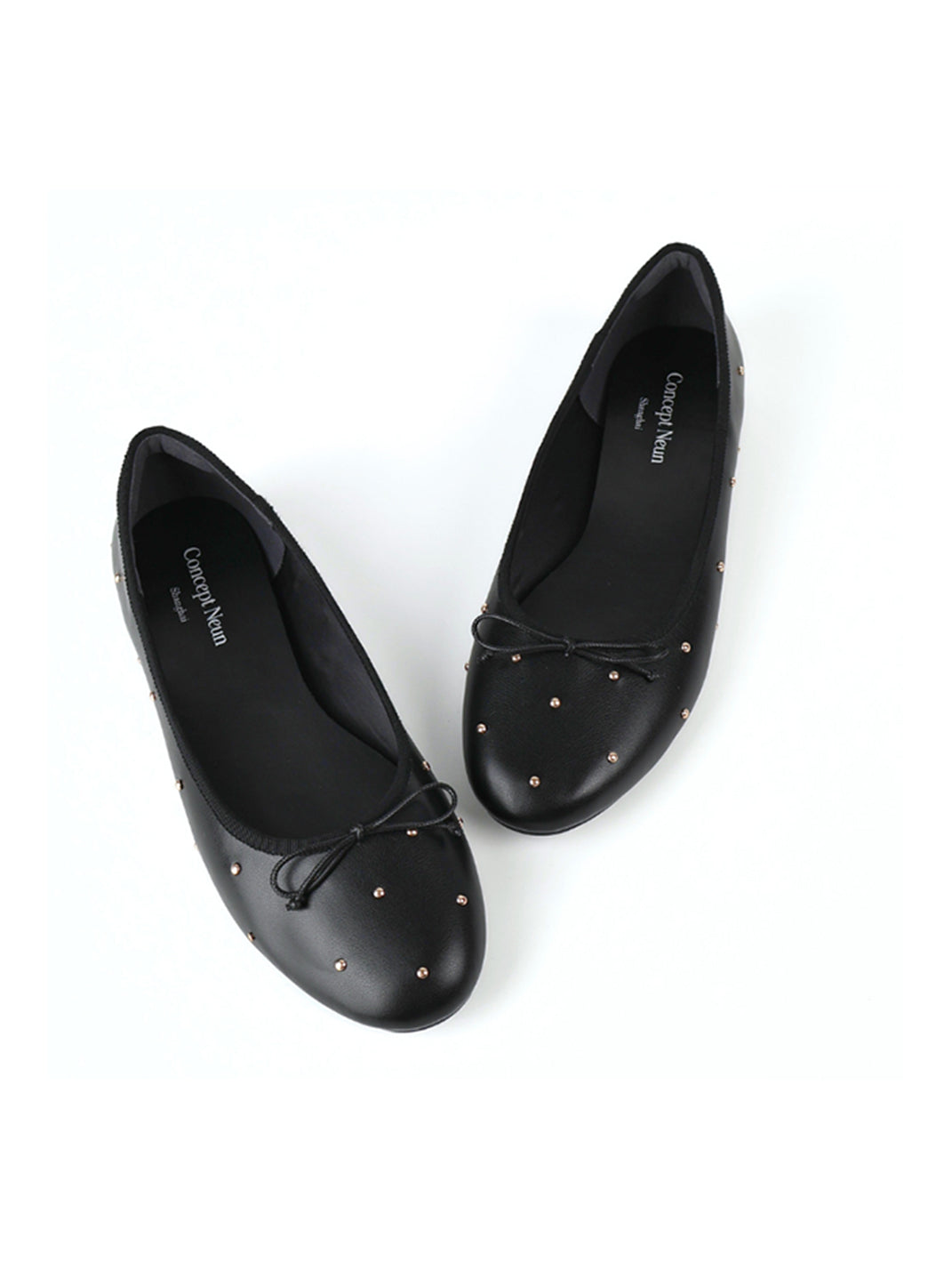 Studded Soft-Bow Ballet Flats - View 5