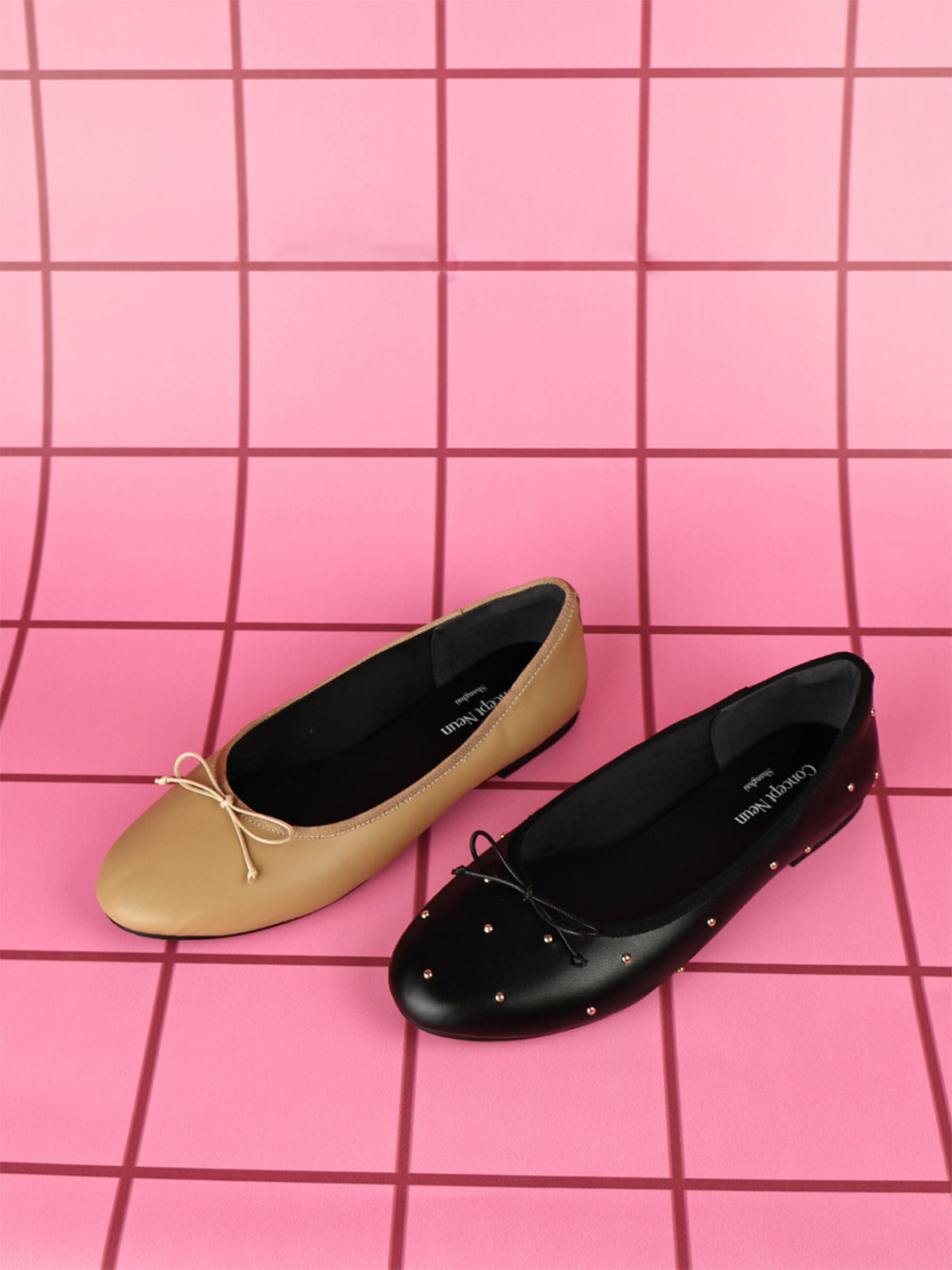 Studded Soft-Bow Ballet Flats - View 13