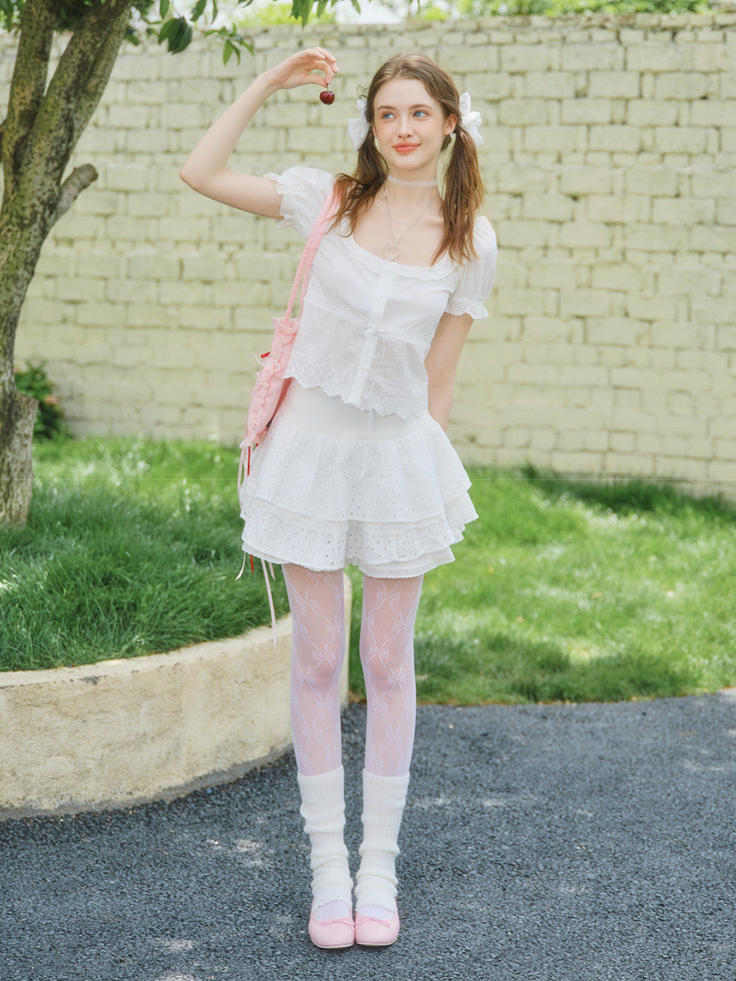 Pastel Bow Low-Profile Ballet Flats - View 3