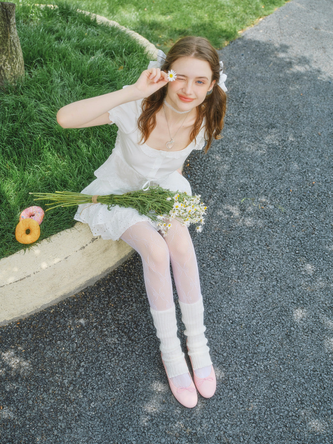 Pastel Bow Low-Profile Ballet Flats - View 4