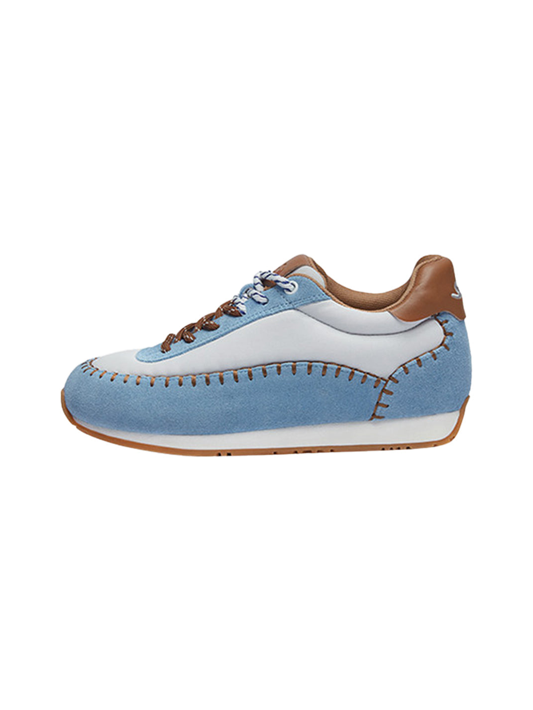 Contrast-Stitch Platform Sneakers