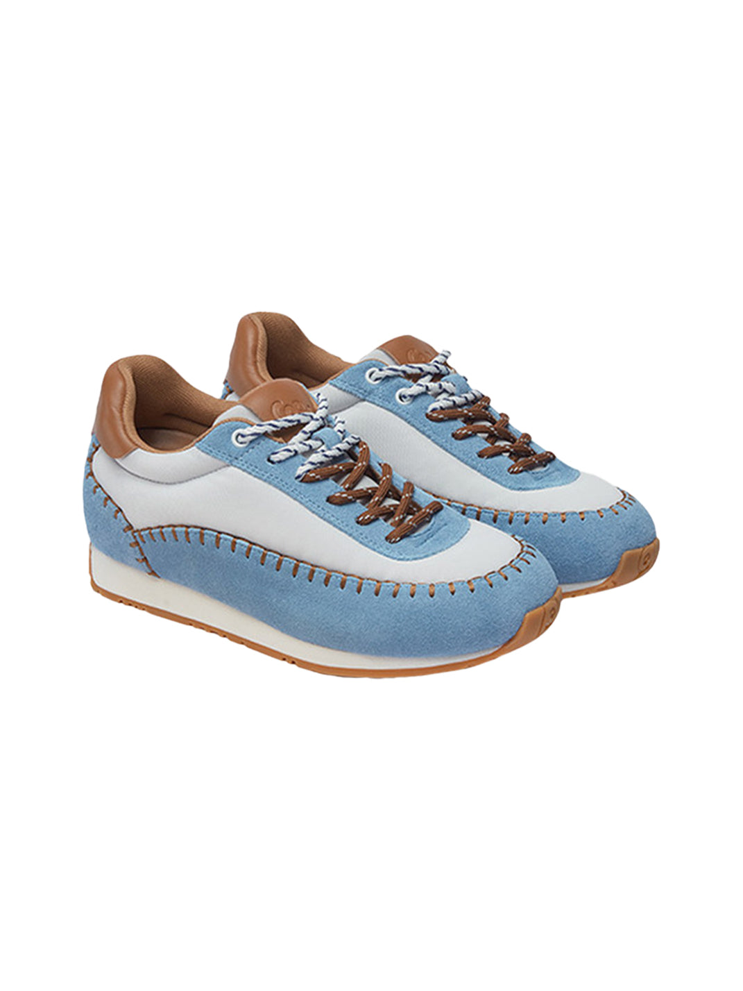 Contrast-Stitch Platform Sneakers - View 5