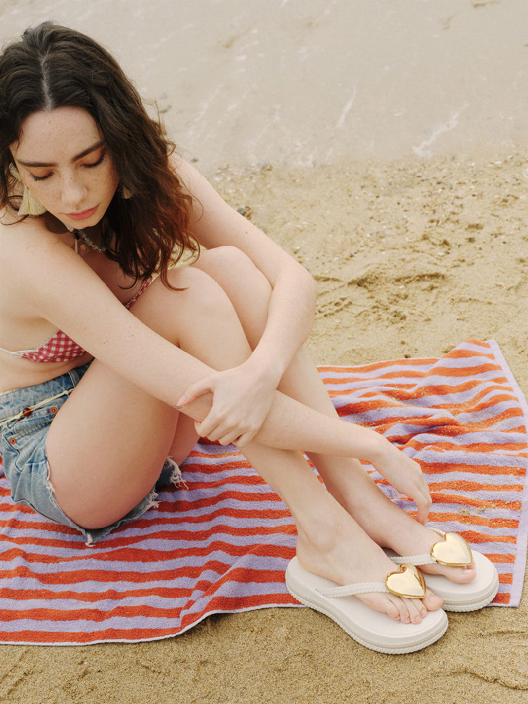 Heart Wave Platform Flip-Flops - View 2