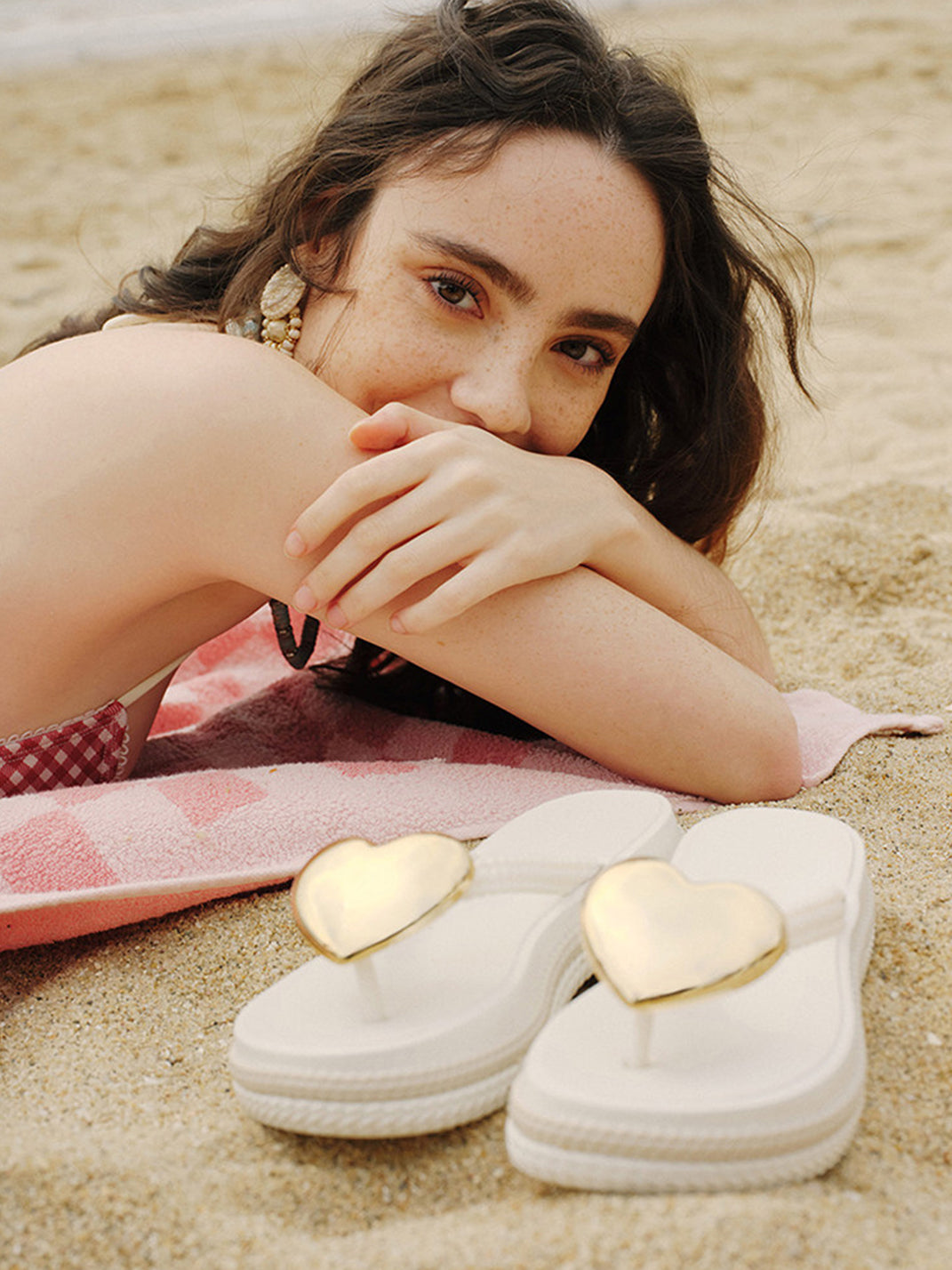 Heart Wave Platform Flip-Flops - View 4